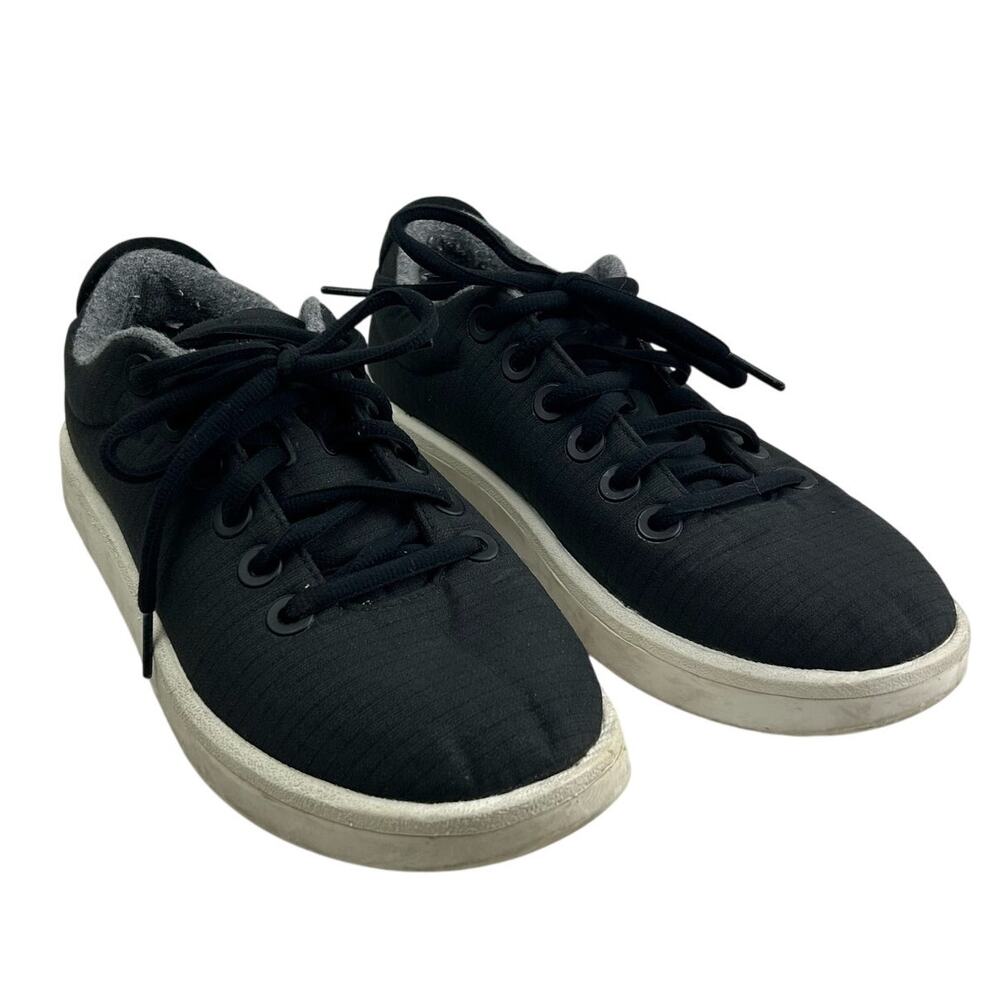 ALLBIRDS Women’s Wool Piper WPW Black Low-Top Lace-Up Flat Skater Sneaker Sz 8